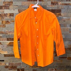 J. Crew Women's Bright Orange Button-Down Shirt